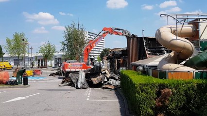 La démolition du Mac Do de Freyming-Merlebach a commencé