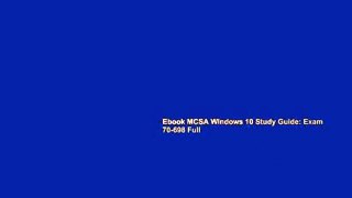 Ebook MCSA Windows 10 Study Guide: Exam 70-698 Full