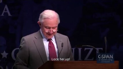 Jeff Sessions Laughs At 'Lock Her Up' Chant At Student Leadership Summit