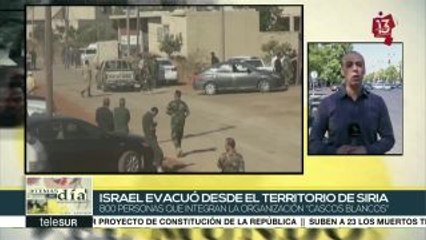 Condena Siria evacuación israelí de los "Cascos Blancos"