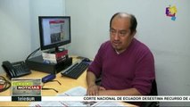 teleSUR Noticias: Avanza investigación contra expdte. Correa