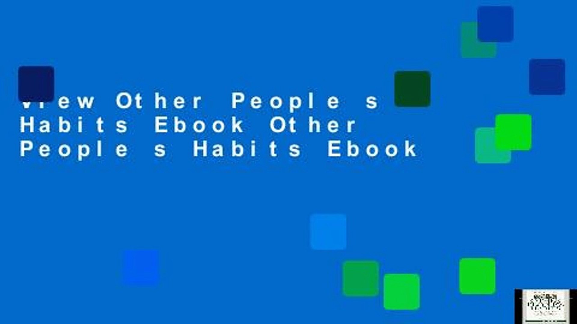 View Other People s Habits Ebook Other People s Habits Ebook
