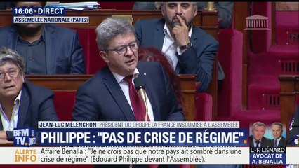 Mélenchon interpelle Philippe: "Il n'y a pas de pérennité ni de légitimité à l'Etat républicain quand les ministres se défaussent sur les fonctionnaires"