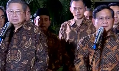 Prabowo: SBY Tidak Haruskan AHY Jadi Cawapres