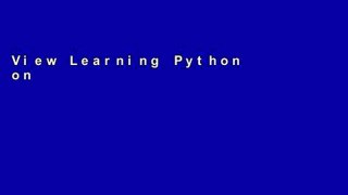 View Learning Python online