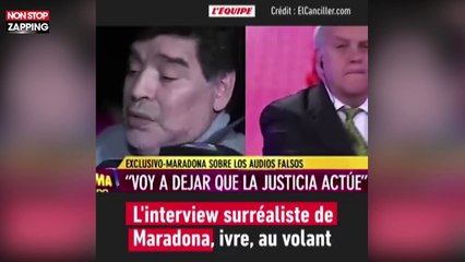 Diego Maradona complètement ivre au volant pendant une interview (Vidéo)