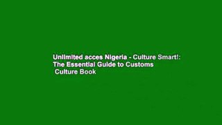 Unlimited acces Nigeria - Culture Smart!: The Essential Guide to Customs   Culture Book