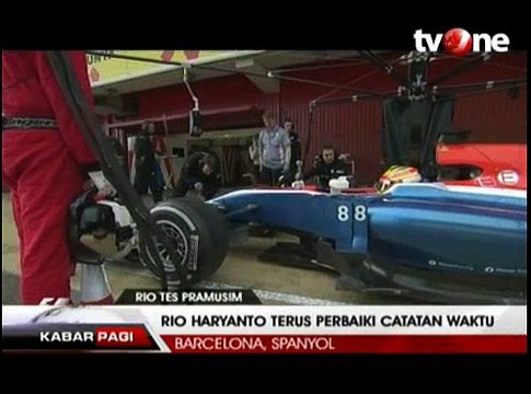 Rio Haryanto Jalani Sesi Uji Coba Terakhir di Barcelona