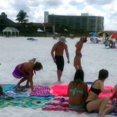 Funny beach pranks very laughable