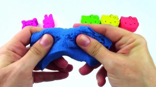 Rainbow Colors Kinetic Sand Hello Kitty Mickey Mouse Toys for Kids Learn Colors