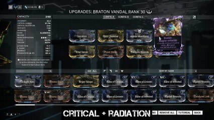 Warframe: Braton Vandal revisited after the rework 2018 - Critical Riven build - Update 22.13.3+