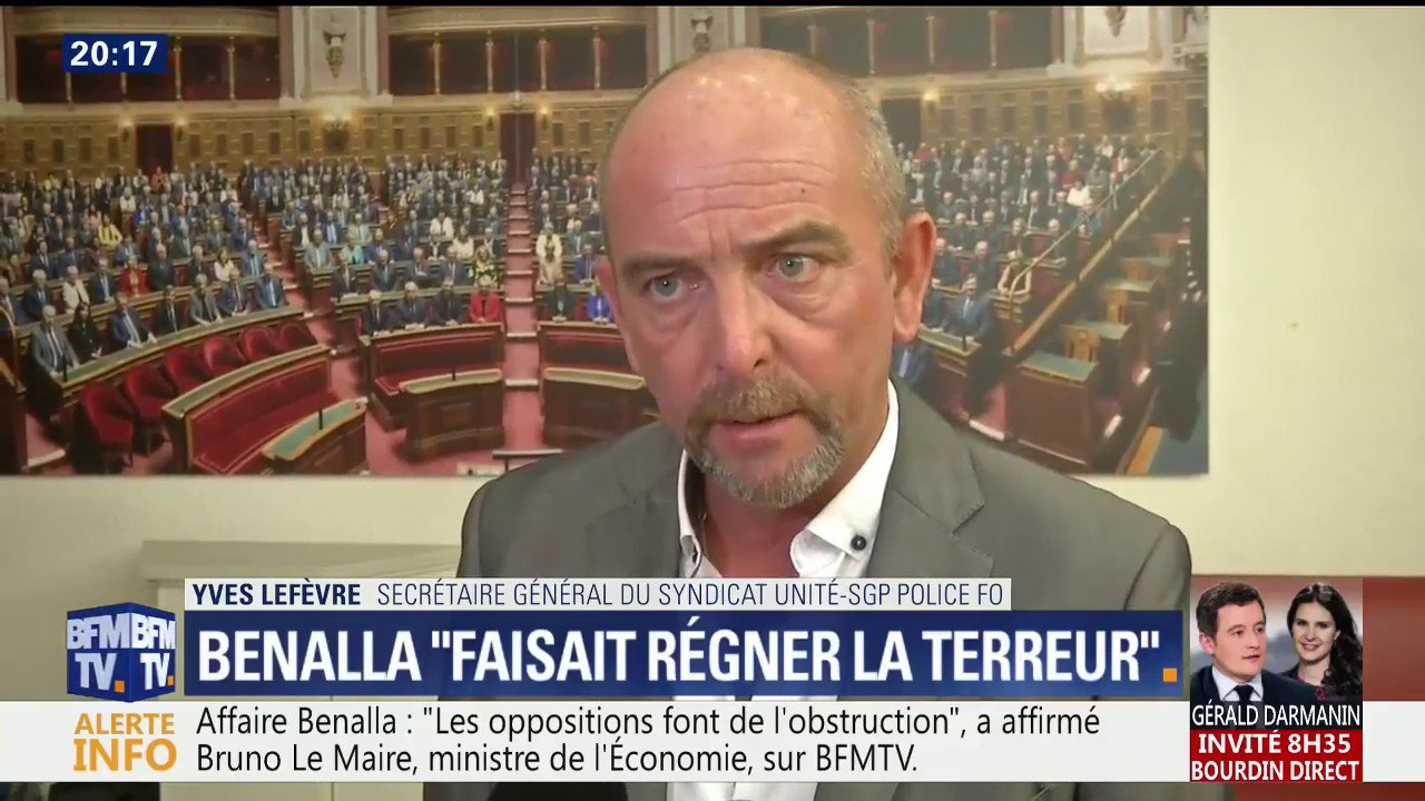Benalla "faisait régner la terreur" au sein du GSPR, témoigne un syndicaliste policier