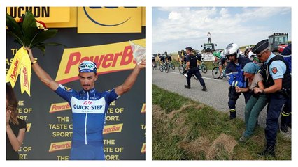 Tour: Alaphilippe vince nel giorno della protesta degli agricoltori