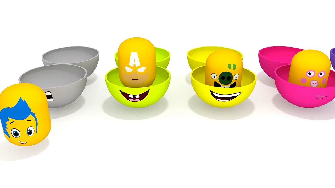 Learn colors Learn shapes Surprise eggs and BRICK 3D Cartoons for children Video for kids