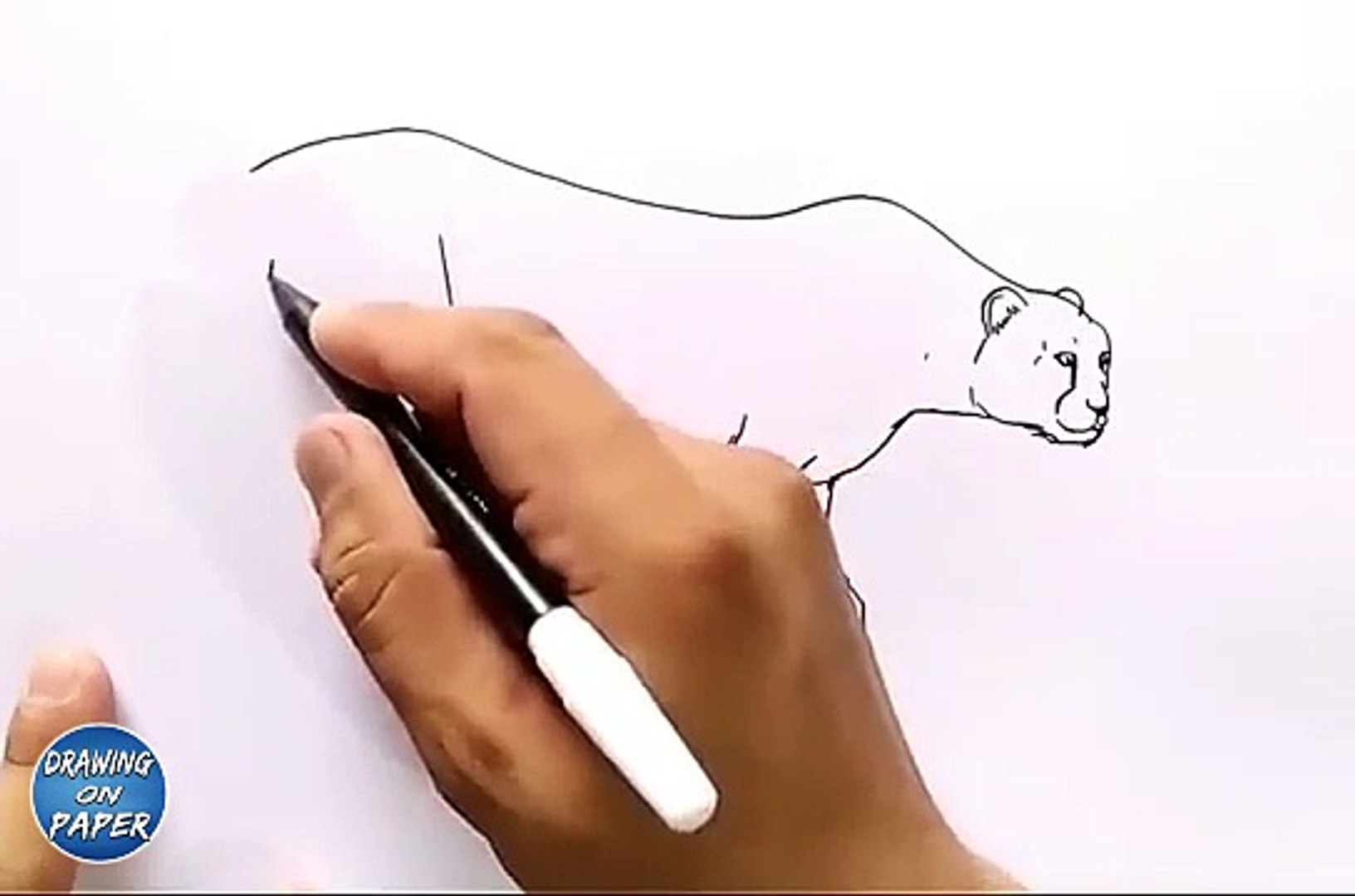 Very Easy!! How to Drawing Cheetah Cartoon for kids - Drawing doodle art -  video Dailymotion