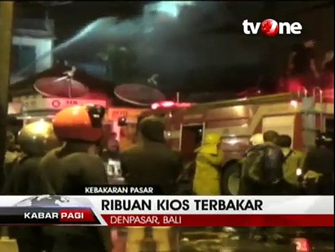 Ribuan Kios di Pasar Tradisional Denpasar Terbakar