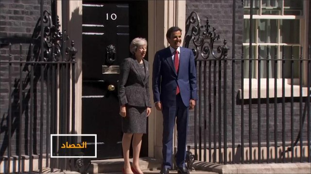 الشيخ تميم يجري مباحثات مع رئيسة وزراء بريطانيا