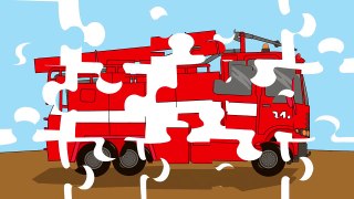 Интересный мультфильм для детей Пазл (Пожарная, полицейская машины, скорая помощь)