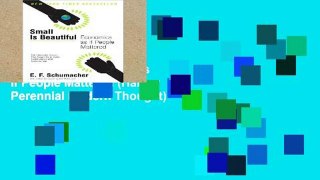 Trial Ebook  Small Is Beautiful: Economics as If People Mattered (Harper Perennial Modern Thought)