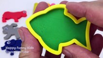 Learn Colors with Play Doh Modelling Dog Elephant Cow Molds Surprise Eggs Twozies Splashli
