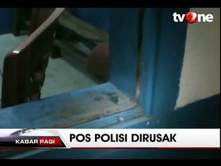 Tak Terima Ditegur, Sekelompok Orang  Rusak Pos Polisi