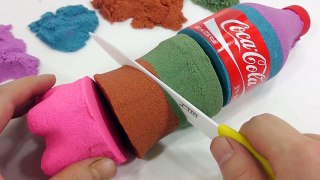 Kinetic Sand Cake Rainbow Colors Coca Cola Coke Toy Surprise Eggs