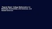 Popular Book  College Mathematics for Business, Economics, Life Sciences, and Social Sciences