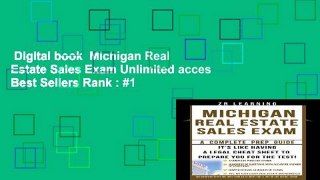 Digital book  Michigan Real Estate Sales Exam Unlimited acces Best Sellers Rank : #1