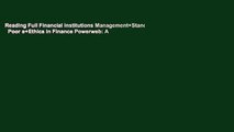 Reading Full Financial Institutions Management Standard   Poor s Ethics in Finance Powerweb: A