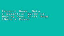 Favorit Book  Nolo s Essential Guide to Buying Your First Home (Nolo s Essential Guidel to Buying