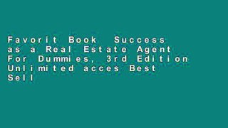 Favorit Book  Success as a Real Estate Agent For Dummies, 3rd Edition Unlimited acces Best Sellers