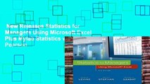 New Releases Statistics for Managers Using Microsoft Excel Plus Mylab Statistics with Pearson