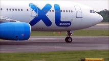 *Hard Rudder Applied* XL France A330 Super Close Landing at Manchester Airport - Football Charter!