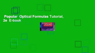 Popular  Optical Formulas Tutorial, 2e  E-book