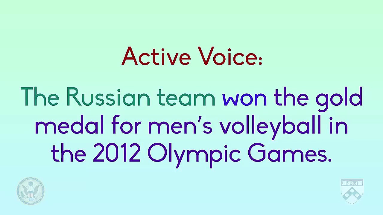 Module 7 Use Of Active Passive Verbs Video Dailymotion