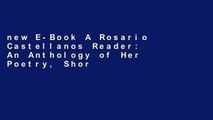 new E-Book A Rosario Castellanos Reader: An Anthology of Her Poetry, Short Fiction, Essays, and