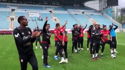 Первая тренировка сборной Перу в России