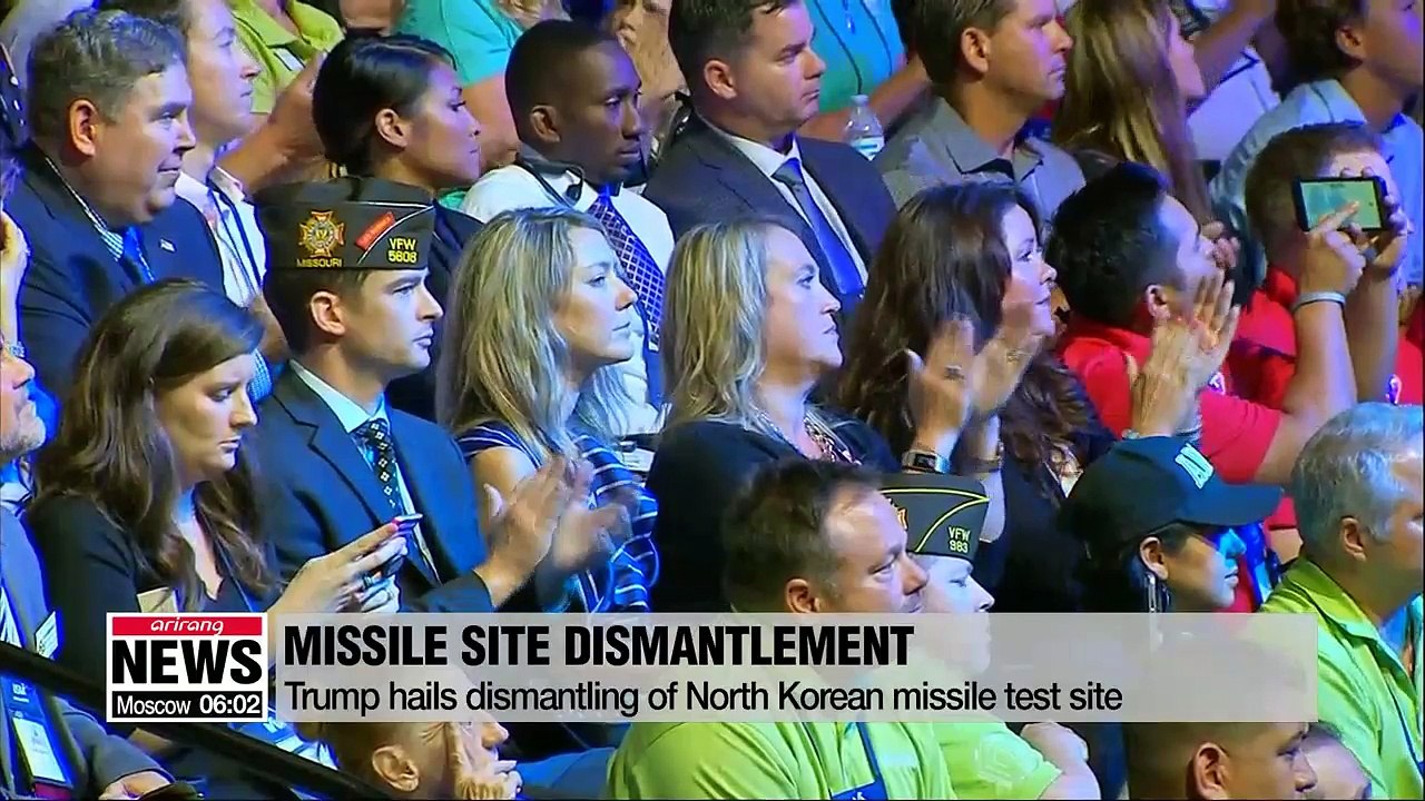 Trump hails dismantling of North Korean missile test site