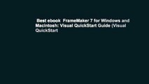 Best ebook  FrameMaker 7 for Windows and Macintosh: Visual QuickStart Guide (Visual QuickStart