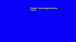 Popular  Psychological Science  E-book