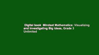 Digital book  Mindset Mathematics: Visualizing and Investigating Big Ideas, Grade 3 Unlimited