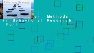Best seller  Methods in Behavioral Research  Full