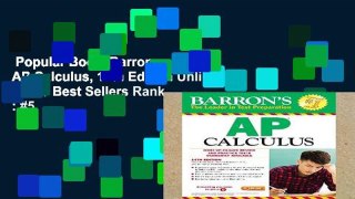 Popular Book  Barron s AP Calculus, 14th Edition Unlimited acces Best Sellers Rank : #5