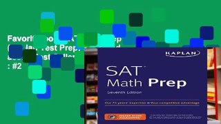 Favorit Book  SAT Math Prep (Kaplan Test Prep) Unlimited acces Best Sellers Rank : #2