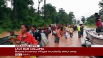 Laos dam collapse- Hundreds missing after flash floods hit villages - BBC News