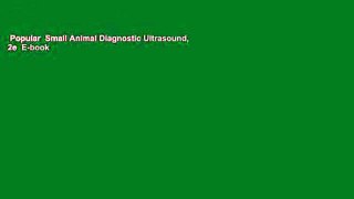 Popular  Small Animal Diagnostic Ultrasound, 2e  E-book