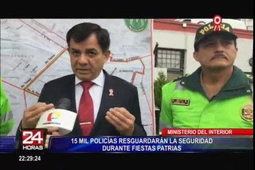 Fiestas Patrias: cerca a cinco mil efectivos resguardarán las calles