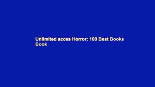 Unlimited acces Horror: 100 Best Books Book