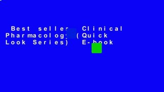 Best seller  Clinical Pharmacology (Quick Look Series)  E-book