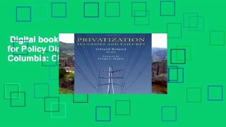Digital book  Privatization (Initiative for Policy Dialogue at Columbia: Challenges in